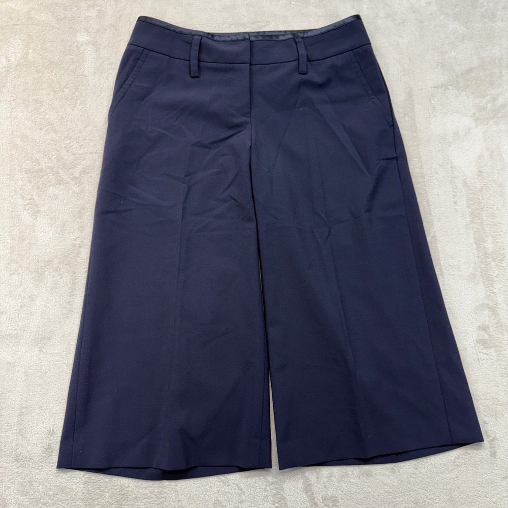 Vintage Body by Victoria Pants Women's 8 Cropped Navy Blue Marisa Fit Wide Leg
